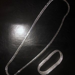 Sterling silver necklace and bracelet